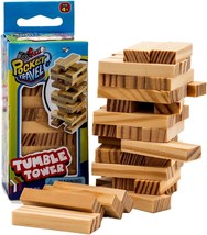 JA RU Real Wood Mini Tumble Tower Classic Game 12 Sets Travel Size 4 Inch. Tumbl - £82.38 GBP
