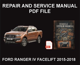 Ford Ranger IV Facelift 2015-2018 Repair Manual, Guide, WorkShop Book - $21.00