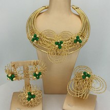 Italian Gold Jewelry Sets High Quality Handmade Jewelry  for Women FHK13033 - £140.89 GBP