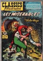 Classics Illustrated #9-HRN 87-Les Miserables-Hugo-15¢ cover price-Canadian-VG- - £48.38 GBP