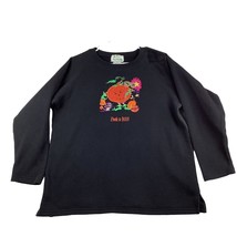 Vintage Quacker Factory Sweatshirt Women&#39;s M Black Embroidered Halloween - £18.12 GBP