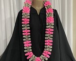 Graduation Money Lei $30 Crisp New Bills Folded Pink W/Pink Beads - £75.93 GBP