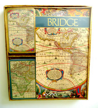 Entertaining with Caspari Bridge Gift Set World Map GS109 2 Decks 2 Pads NIB - £21.96 GBP