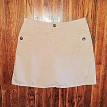 White Stag Skort Beige Women Front Pockets  Belt Loops Size 10 - $19.81
