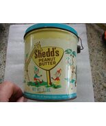 Shedd&#39;s Peanut Butter Tin Vintage BEACH Bucket with Lid CIRCUS ANIMALS - $15.79