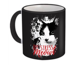 Cat Art Black and White: Gift Mug Pet Animal Cute - £12.68 GBP