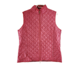 Geox Respira Breathing System Quilted Zippered Vest Womens 14 Red / Pink - $24.18