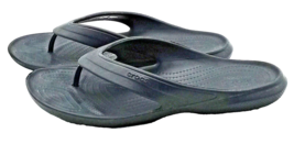 Crocs Flip Flop Sandals Men&#39;s Size 10 Women 12 Black Thong Comfort Casua... - £11.57 GBP