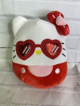 Squishmallow Hello Kitty Soft Red Sweet Heart Shades Cat Plush Stuffed Toy - £8.31 GBP