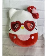 Squishmallow Hello Kitty Soft Red Sweet Heart Shades Cat Plush Stuffed Toy - £8.14 GBP