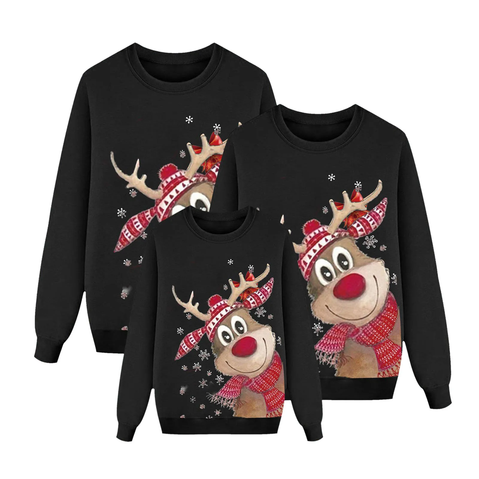 Family Christmas Sweatshirt Prent-child Sweater Xmas Clothes Mommy Daddy and Me  - £72.37 GBP