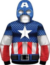 Captain America Marvel Comics Costume Sublimation Hoodie Shirt Jacket - £6.29 GBP