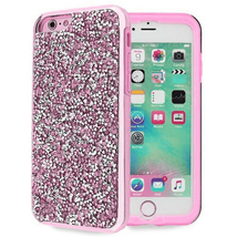 for iPhone 6/6s/7/8 Plus Dual Layer Glitter/Rubber Case PINK - £4.59 GBP