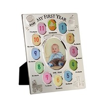 Unity My First Year Picture Photo Frame 13 Aperture Baby Gift, Silver Pl... - £41.17 GBP