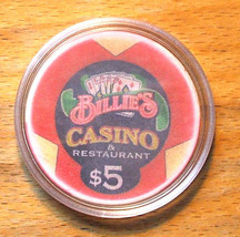 (1) $5. Billie&#39;s Casino Chip - Renton, Washington - 2002 - Closed - $7.95