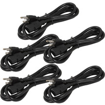 5pk 6ft 16 AWG Universal Power Cord (IEC320 C13 to NEMA 5-15P) PC Ballas... - £18.65 GBP