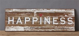 Happiness Wall Sign in distressed wood - £23.69 GBP