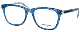 NEW YVES SAINT LAURENT SL 168 004 BLUE GLITTER EYEGLASSES AUTHENTIC FRAM... - $238.43