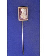 VINTAGE CAMEO PIN / BROOCH REAL SOLID 10 K GOLD 3.2 g - £162.59 GBP