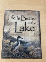 life is better at the lake 12.5/16 Tin Sign - £14.99 GBP