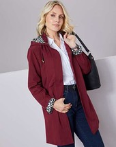 Dannimac @ Simply Be Hooded Mac Coat In Wine Uk 10 (ccc187) - £20.67 GBP