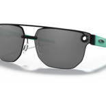 Oakley Chrystl Sunglasses OO4136-1167 Black &amp; Celeste Green W/ PRIZM Bla... - $118.79