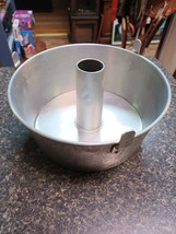 VTG Worthmore Aluminum AngelFood Cake Pan W/ Cooling Feet 10&quot; X4 1/4&quot; - £11.64 GBP