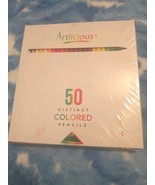 Artlicious 50 Premium Distinct Colored Pencils for Adult Coloring Books - €17,04 EUR