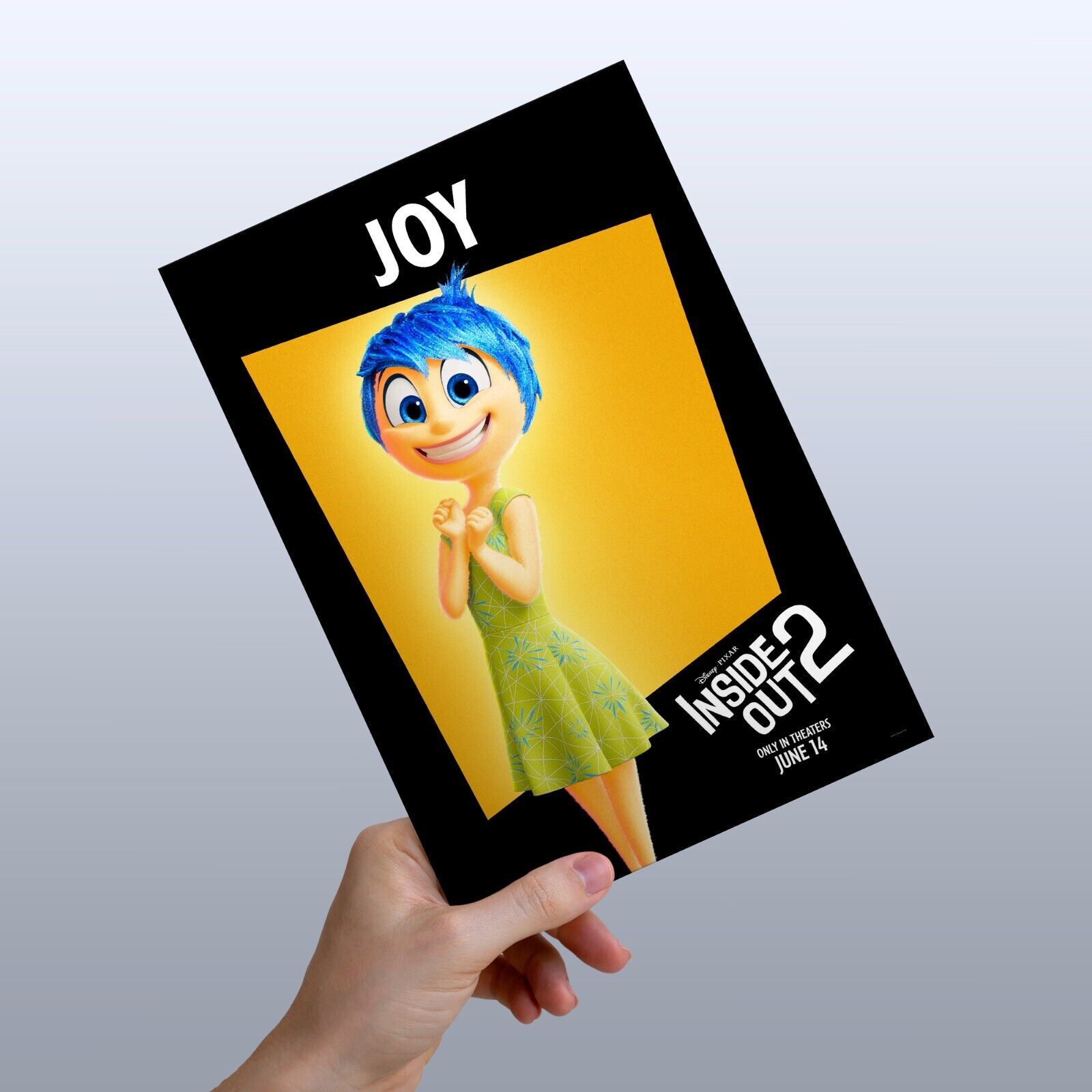 Joy INSIDE OUT 2 movie poster - 2024 Film Wall Art Room Decor Gift for Kid