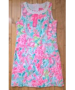 Lilly Pulitzer Girls Mini Mila Shift Dress Hot on the Scene Pink White N... - $82.30 CAD