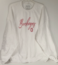 Ohio State Buckeyes Vintage 90s Ncaa Big Ten Red White Fleece Sweatshirt 2XL - £24.51 GBP
