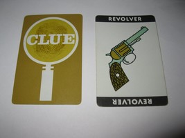 1963 Clue Board Game Piece: Revolver Weapon Card - $3.00