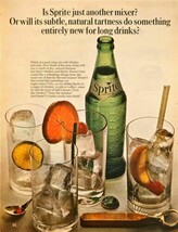 Sprite green bottle another mixer long drinks party-1964 Vintage Print Ad - $15.14 CAD