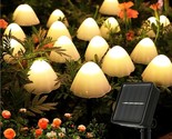 Mushroom Solar Lights-Set Of 30Pcs 52.5Ft Fairy Solar String Light,Warm ... - $42.99