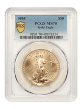 1995 $50 Gold Eagle PCGS MS70 - $10,185.00