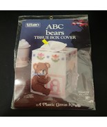 Vtg Needlecraft Plastic Canvas ABC Bears Pop-Up Tissue Box Cover Kit Tit... - €11,94 EUR