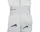 Nike Everyday Plus Crew Socks (6 Pack) Mens Size 12-15 White NEW SX6897-100 - £24.10 GBP