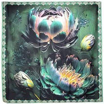 NWT Silk Scarf 53&quot;x53&quot; Super Large Square Shawl Wrap S3501 Xiang Yun Sha - £46.12 GBP