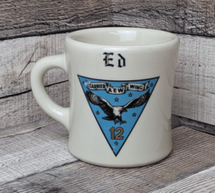 Personalized For ED Carrier AEW Wing Vintage Diner Style Military Mug - $18.85