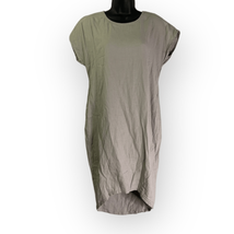 Universal Standard Stretch Linen High Low Dress Gray Short Sleeve - £37.28 GBP