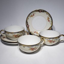 Set of 3 Noritake Oxford 5.25&quot; Porcelain Flat Cup and Saucer Sets + Japa... - £19.48 GBP