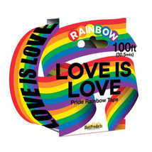 Love Is Love - Rainbow Style - Caution Party Tape - 100&#39; - £16.74 GBP