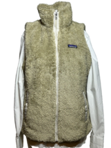 Patagonia Los Gatos Vest Womens Large Beige Outdoor Deep Pile Fleece Casual - AC - £31.61 GBP