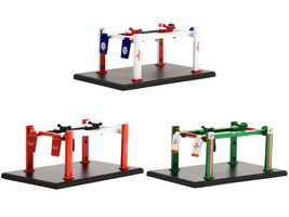&quot;Four-Post Lifts&quot; Set of 3 pieces Series 5 1/64 Diecast Models by Greenlight - £28.44 GBP