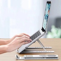 Laptop Stand Ergonomic Portable Adjustable Riser Holder Desk Foldable Notebook - £5.71 GBP