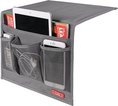 Zafit Bedside Storage Organizer, Table Cabinet Caddy Classic 4 Pockets-Grey - £18.87 GBP