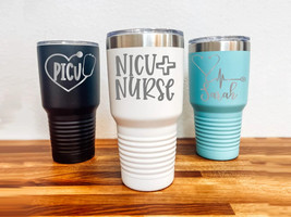 Laser Engraved Nurse Healthcare Personalized 30oz Tumbler Great Employee... - £19.95 GBP