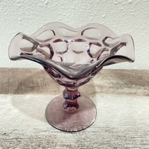 Provincial Amethyst Footed Compote by Imperial Glass Ohio Purple Glass - $16.82