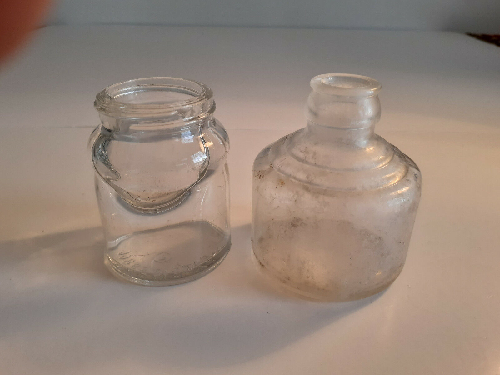 Sheaffer's Skrip Glass Ink Jar & Anchor Hocking #2 Glass 3-1/4 Oz Ink Well - $15.00