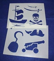 Pirate Stencils -Mylar 2 Pieces of 14 Mil 8&quot; X 10&quot; - Painting /Crafts/ Templates - £20.43 GBP